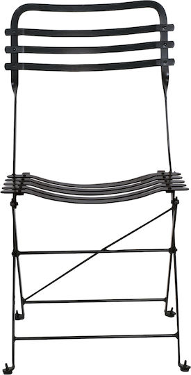 Scaun Zappeion Metalic Negru 2buc 45x56x84cm
