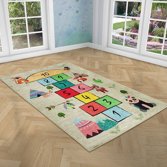 Dimcol Kids Synthetic Rug Hopscotch 284 135x200cm Ecru