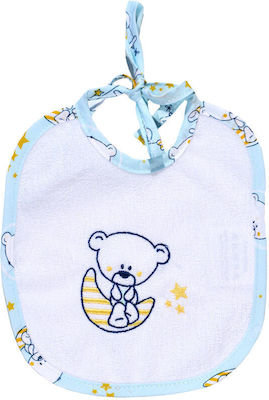 Baby Oliver 181 Waterproof Bib from 100% Cotton with Lace Band Light Blue