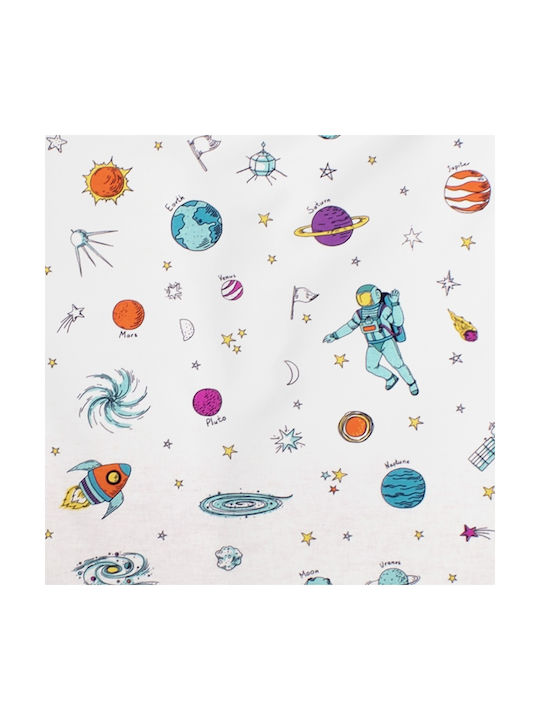 Dimcol Σετ Σεντόνια Μονά Βαμβακερά Space Λευκό 160x240cm 2τμχ