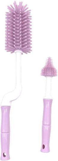 Bo Jungle Βούρτσα Καθαρισμού για Μπιμπερό Ροζ B-Bottle Brush Set 2τμχ