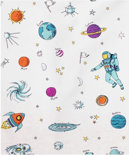 Dimcol Space 188 Cotton Swaddle Wrap White 80x80cm.