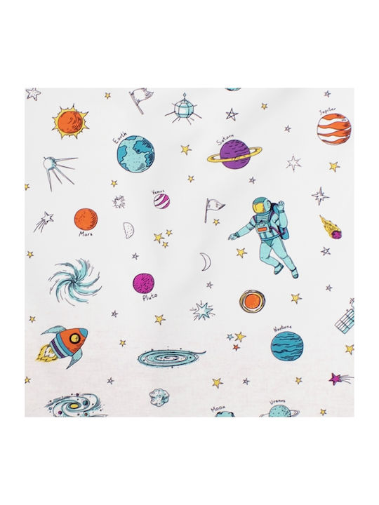 Dimcol Space 188 Cotton Swaddle Wrap White 80x80cm.