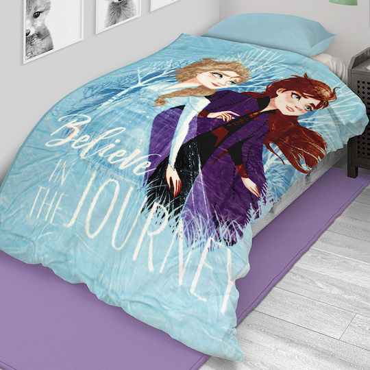 Dimcol Κουβέρτα Βελουτέ Disney Frozen 502 Frozen 502 Disney Dimcol 160x220εκ.