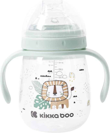 Kikka Boo Savanna Εκπαιδευτικό Μπιμπερό Σιλικόνης με Λαβές Μπλε 6m+ 240ml