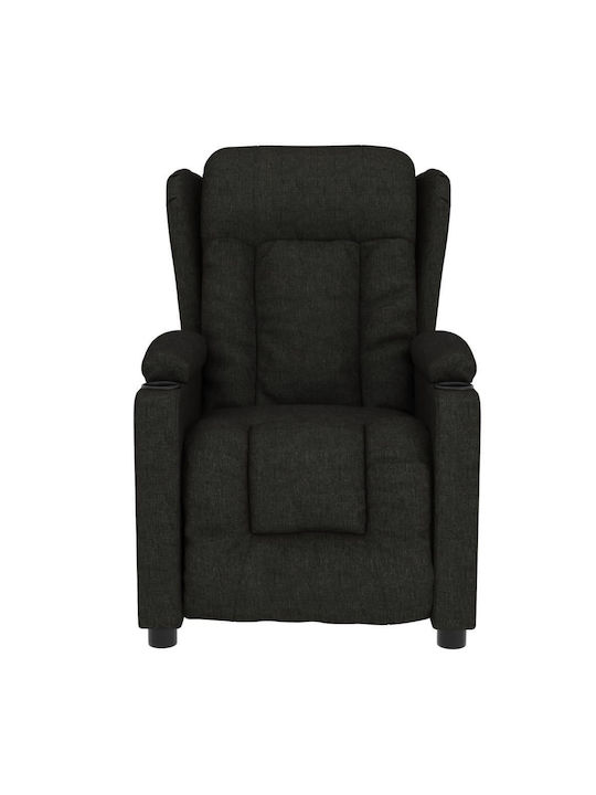 Πολυθρόνα Relax Massage με Υποπόδιο Μαύρη 72.5x96x99.5cm