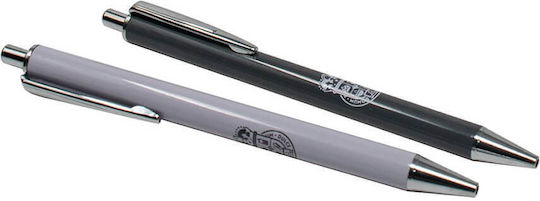 Blue Sky Home Office 2 Σετ Στυλό Ballpoint Γκρι σε Θήκη
