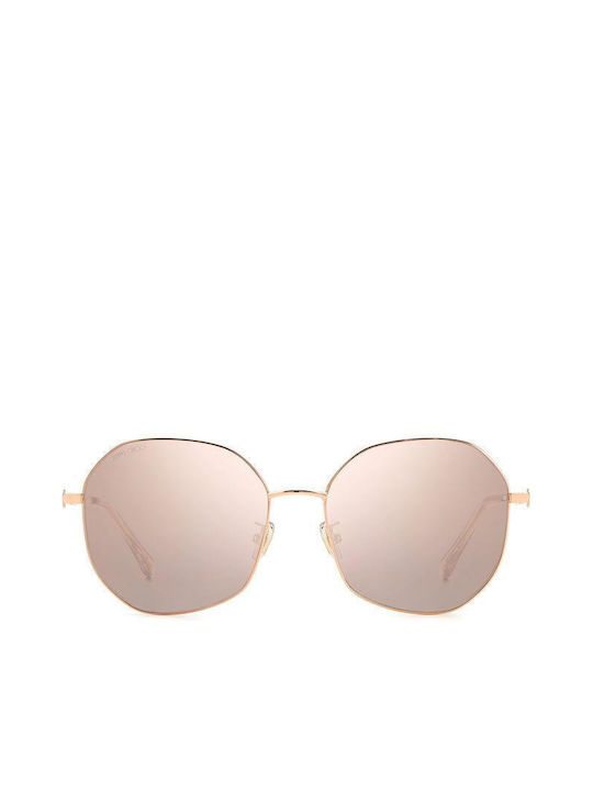 Jimmy Choo Damen Sonnenbrillen mit Gold Metall Gestell und Rosa Verlaufsfarbe Linse Astra/F/SK DDB/2S