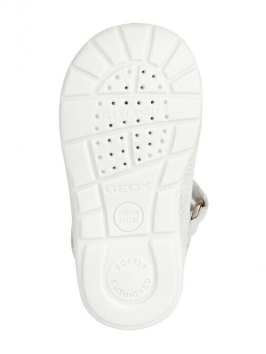 Kids Ballerinas Kaytan with Hoop & Loop Closure White