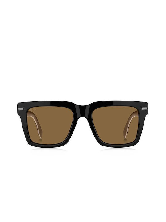 Hugo Boss Ochelari de soare cu Negru Din plastic Rame și Maro Lentilă BOSS 1442/S SDK/70