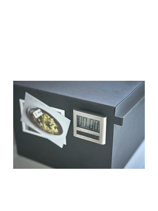 Yamazaki Tower Brotkasten mit Deckel Metallisch Schwarz 40x34.5x24cm