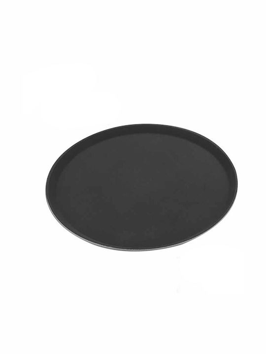 Homestyle Kunststoff Rund Serviertablett Rutschfest in Schwarz Farbe 44x44cm 7351800 1Stück