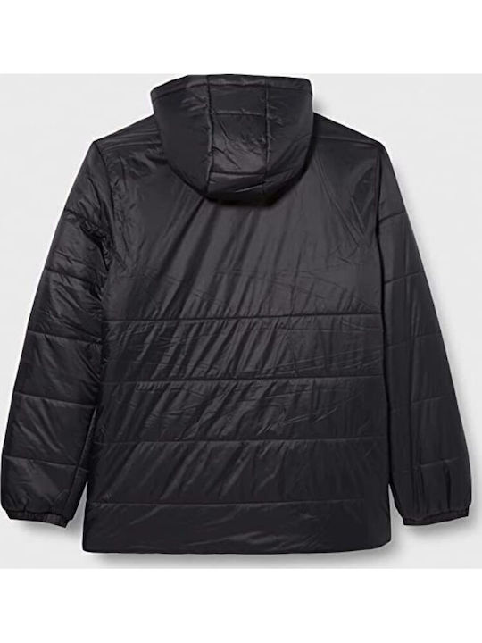 Kids' Sports Jacket Short with Hood Black Teamliga Padded