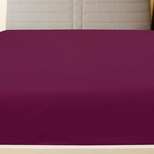 vidaXL Sheet Double with Elastic 140x200cm. Red