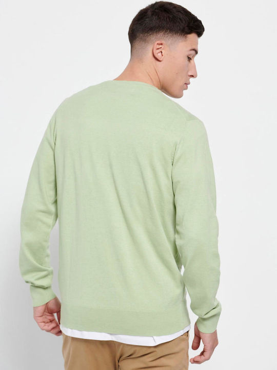 Funky Buddha Men's Long Sleeve Sweater Moss Green Mel