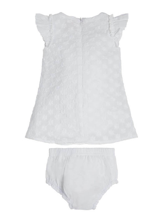 Rochie Fete Mâneca Scurtă Set Cu Chilot Alb