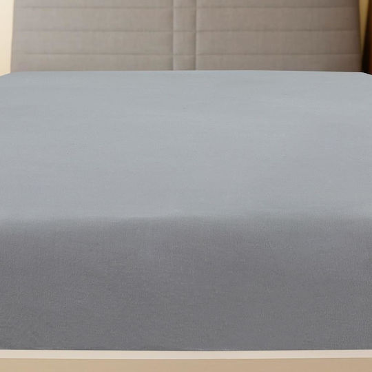 vidaXL Sheet Double with Elastic 140x200cm. Gray