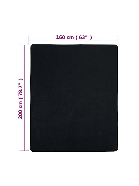 vidaXL Sheet Super-Double with Elastic 160x200cm. Black
