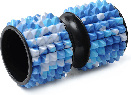 Yogistar Fascia Massage Runde Walze Blau 16cm