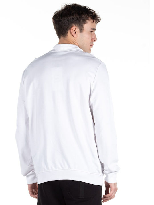 JEPA MAN ZIPPER MOCK HOODIE BRUSHED 27-19066-WHITE White