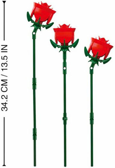 Sluban Building Blocks Flowers - Rose For 6+ Years 267 Pieces