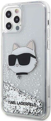 Karl Lagerfeld Glitter Choupette Head Back Cover Plastic Silver (iPhone 12 / 12 Pro) KLHCP12MLNHCCS