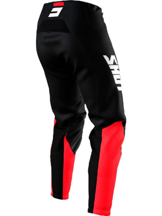 Shot Mx Raw Burst Men's Summer Leather Motocross Pants Red