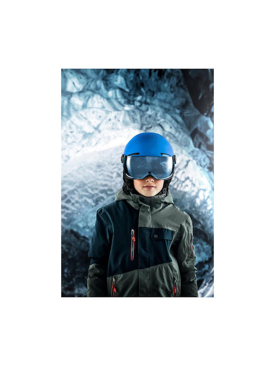 Alpina Zupo Junior Hi Eps & Visor Q-Lite Kids Helmet for Ski & Snowboard Turquoise Matt