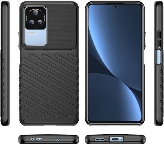 Hurtel Thunder Back Cover Σιλικόνης Μαύρο (Poco F4 5G)
