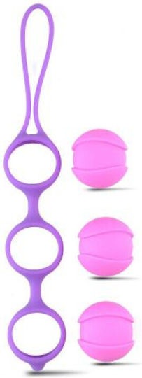 Toyz4lovers Enjoy Triple Pleasure Bi Balls Bile vaginale Purple / Pink