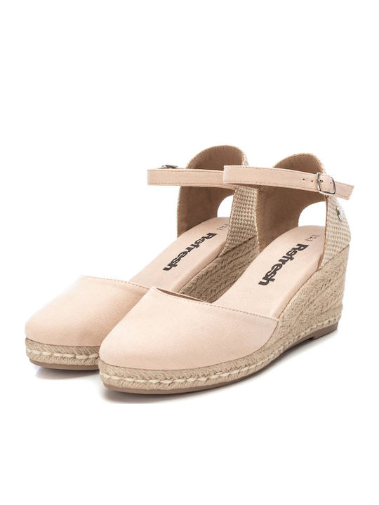 Women's Suede Platform Espadrilles Beige