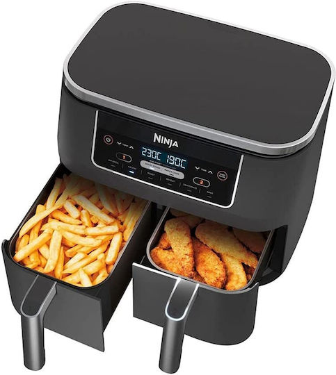 Ninja Foodi Max Dual Zone Air Fryer with Double Detachable Bucket 7.6lt Black
