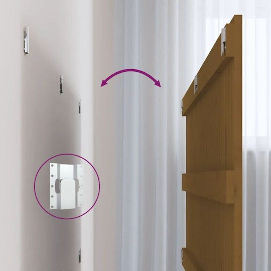 vidaXL Табла За Легло Дървено Медено 127.5x60см