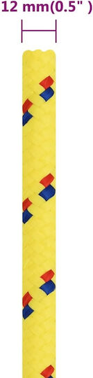 vidaXL Rope Knitted 12mm Yellow