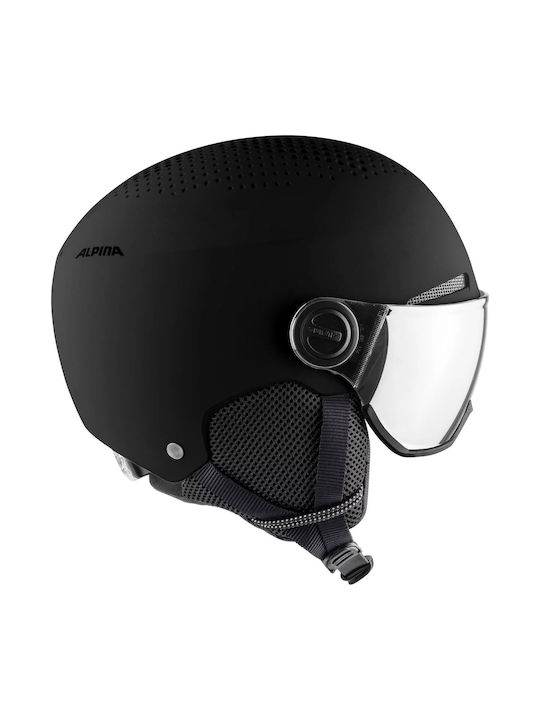 Alpina Arber Hi Eps & Visor Q-Lite Κράνος για Σκι & Snowboard Black Matt