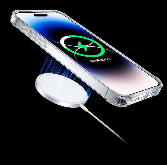 Kingxbar Go Out Back Cover Σιλικόνης Silver (iPhone 14 Pro)