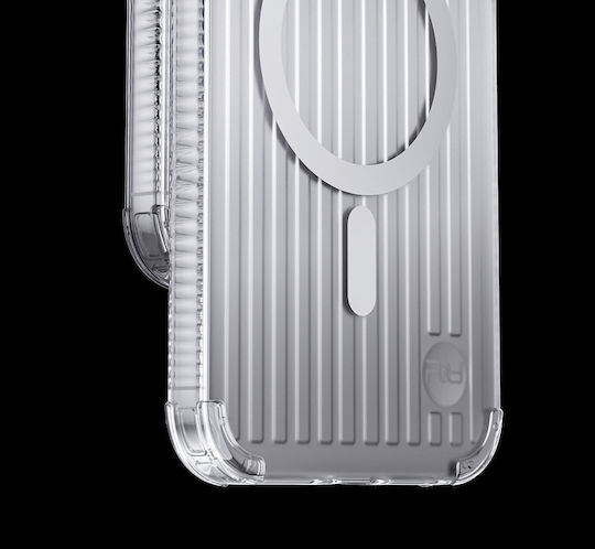 Kingxbar Go Out Back Cover Σιλικόνης Silver (iPhone 14 Pro)