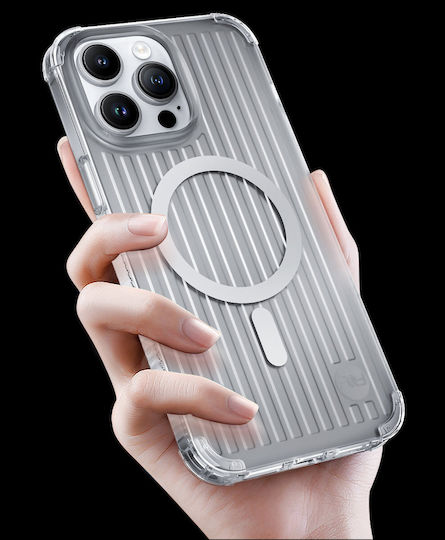 Kingxbar Go Out Back Cover Σιλικόνης Silver (iPhone 14 Pro)