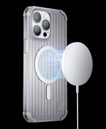 Kingxbar Go Out Back Cover Σιλικόνης Silver (iPhone 14 Plus)