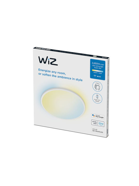 WiZ Smart Πλαφονιέρα Οροφής 43εκ. Λευκή με Ενσωματωμένο LED και Τηλεχειριστήριο