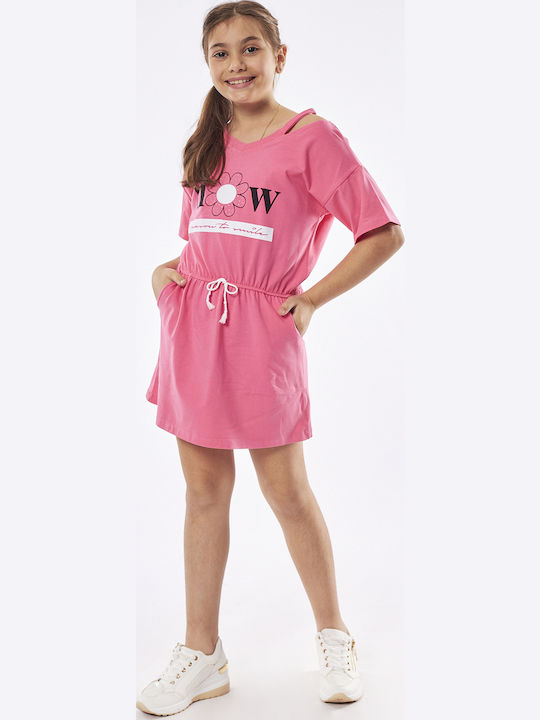 Kinderkleid Kurzärmelig Fuchsie