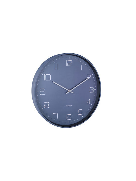 Karlsson Lofty Wall Clock Metallic Night Blue Ø40cm