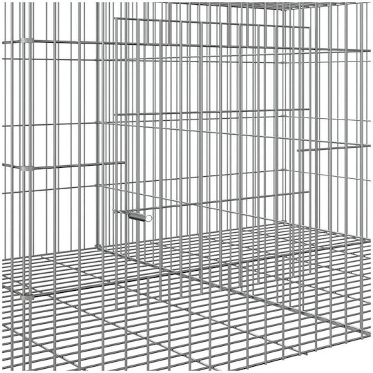 vidaXL 171569 Verzinkter Stahlkäfig für Kaninchen 163cmx79cmx54cmcm.