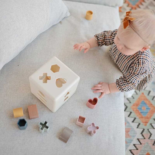 Mushie Shape Sorting Toy Shape Sorting Box for 10++ Months