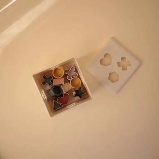 Mushie Shape Sorting Toy Shape Sorting Box for 10++ Months