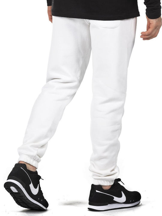 District75 Men's Sweatpants with Rubber White