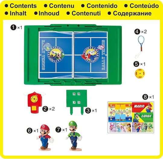 Board Game Super Mario Rally Tennis for 2 Players 5+ Years Old (FR) Epoch Toys