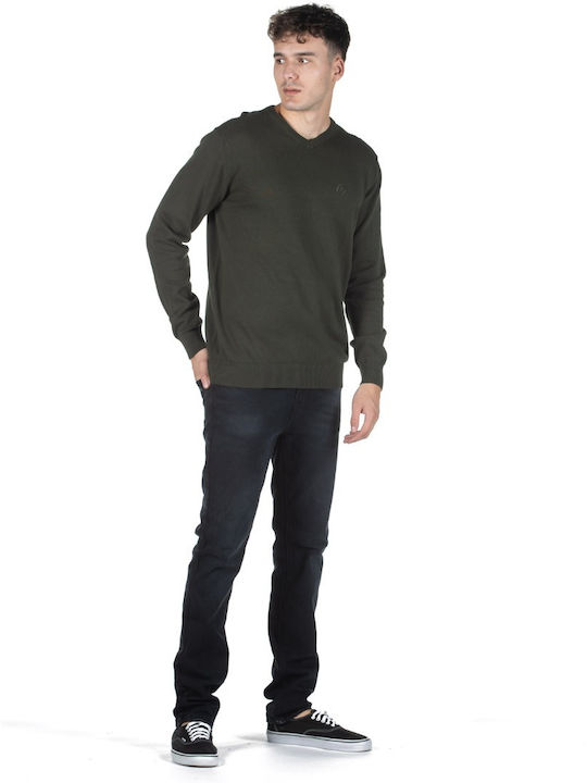 Langarm-Pullover Khaki