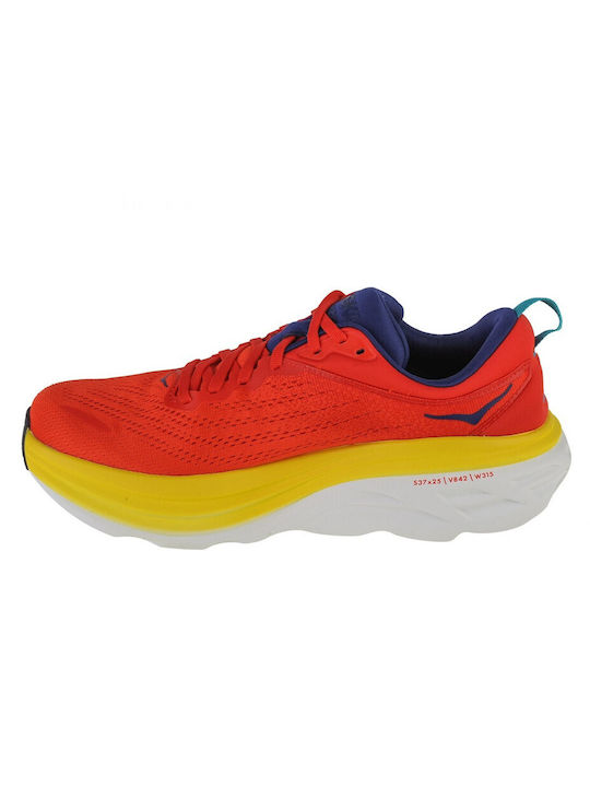 Hoka Bondi 8 Γυναικεία Αθλητικά Παπούτσια Running Πορτοκαλί