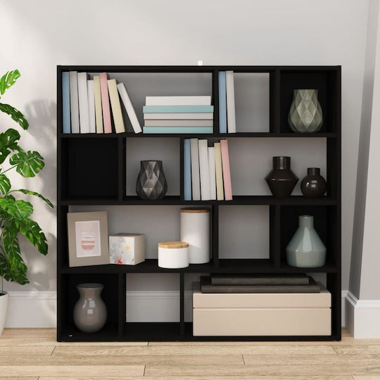 Bookcase Black 105x24x102cm